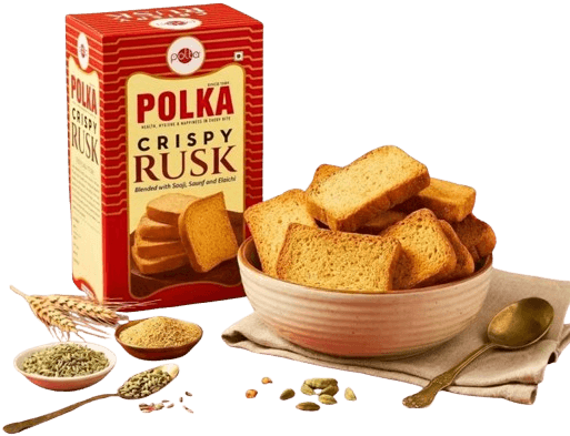 Cake rusk pack and serving bowl